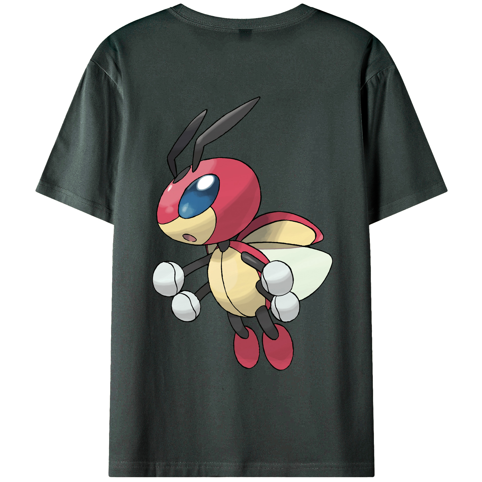 （画像用） ポケットモンスター Pokémon 綿100％ メンズ半袖Tシャツ（バックプリント） 通気性